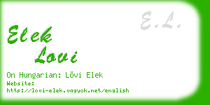 elek lovi business card